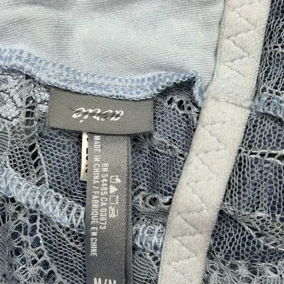 Lot 3 Bralettes Medium Intimates Black Tan Blue Lace Coquette Romantic Comfort - Picture 10 of 10